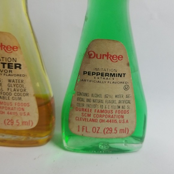 Vintage Durkees Imitation Pepperment & Butter Extact Glass Bottle  for Display - Picture 3 of 10